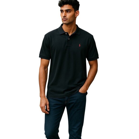 Polo Ralph Lauren Men’s Polo Shirt Black Size XL Y2K - Picture 1 of 11